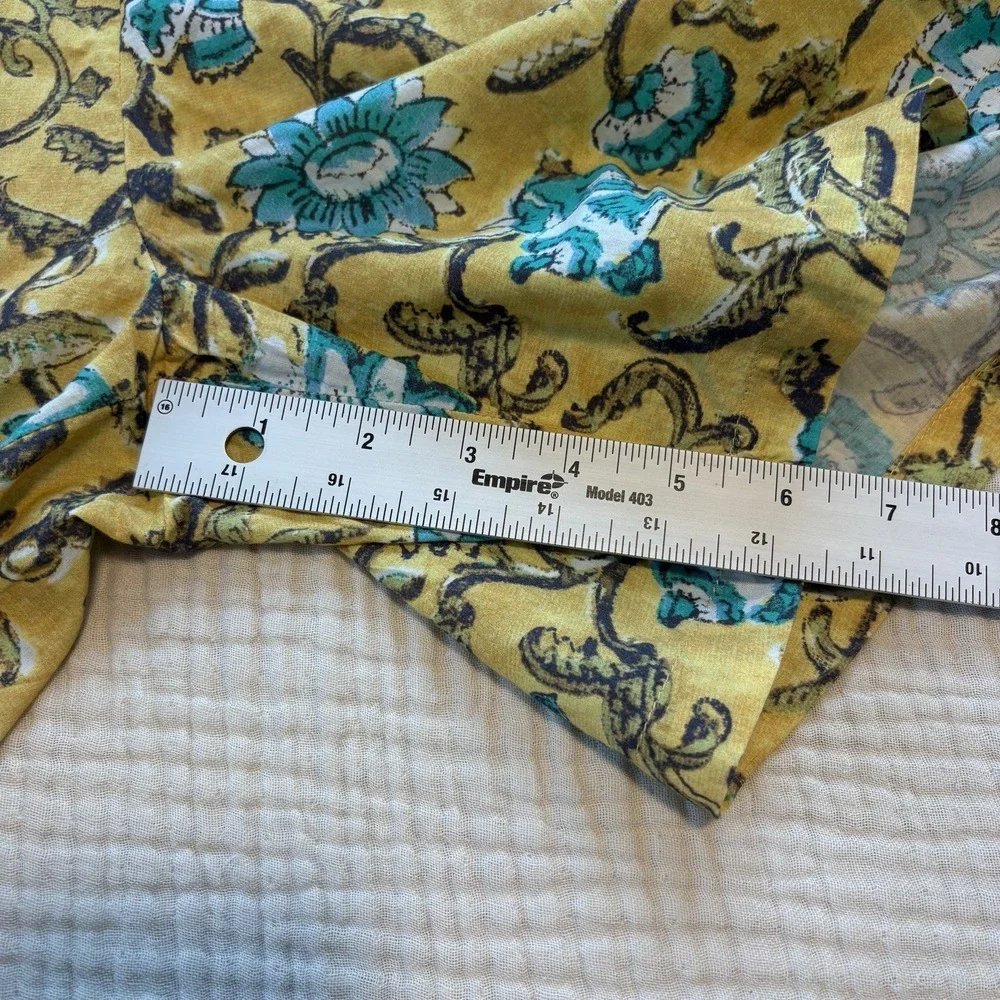 Sundance Printed Shorts Size XL Petite Pull On 100% Cotton Floral Bohemian Beach